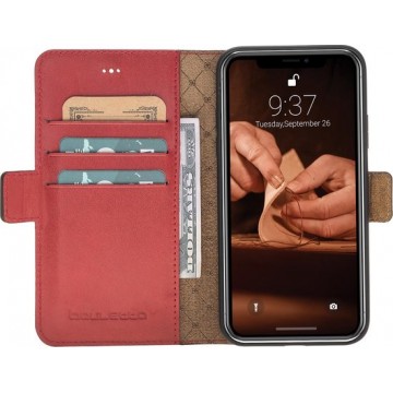 Bouletta Lederen Apple iPhone Xr Hoesje - Wallet Case - Dark Red