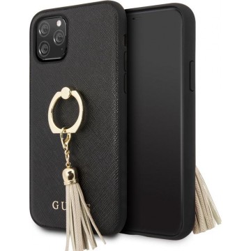 iPhone 11 Pro Backcase hoesje - Guess - Geen opdruk Zwart - Kunstleer