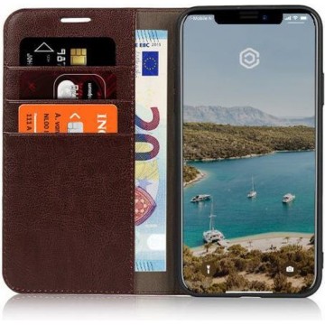 Casecentive Luxe Leren Wallet case - Portemonnee hoesje - iPhone 11 Pro bruin