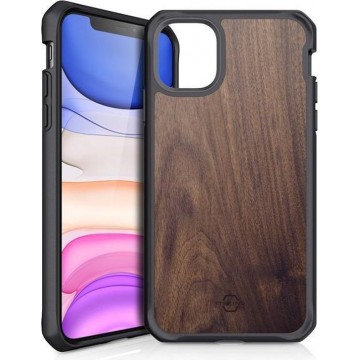 Itskins Hybrid Fusion case voor Apple iPhone 11 - Level 2 bescherming - Dark Wood