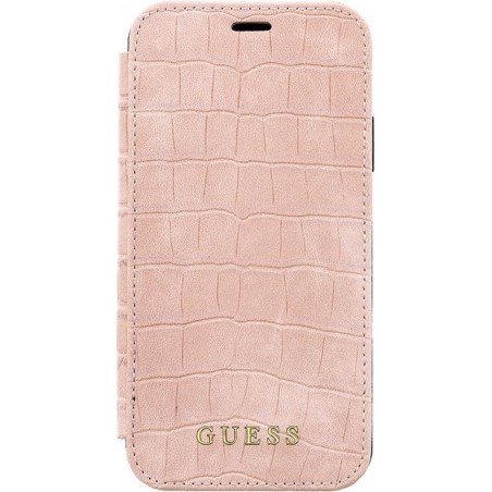 Guess Crocodile Folio BookCase - Apple iPhone XR (6.1'') - Roze