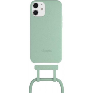 Change Case 2 in 1 Bio case - met afneembaar en verstelbaar nekkoord - voor iPhone 12 Mini - Mint Green