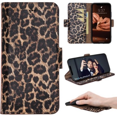 Bouletta - leder iPhone 11 - Book- WalletCase - Panther