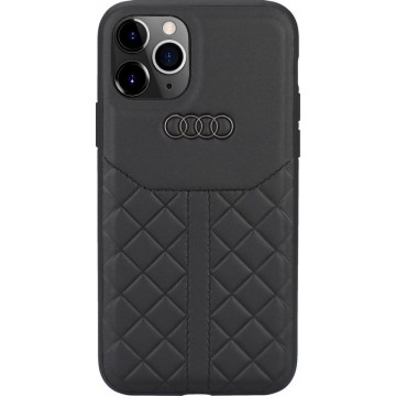 Audi Apple iPhone 11 Pro Max zwart Backcover hoesje - Q8 Genuine Leather