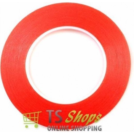 Double side tape 50 meter x 6mm red