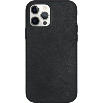 SolidSuit Backcover voor de iPhone 12, iPhone 12 Pro - Leather Black