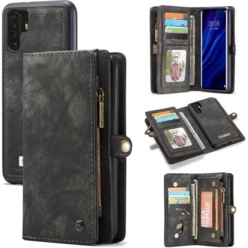 CaseMe Vintage Wallet Case Hoesje Huawei P30 Pro - Zwart