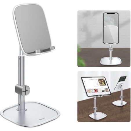 Telefoonhouder Bureau | Baseus Universal Desktop Holder | Zilver