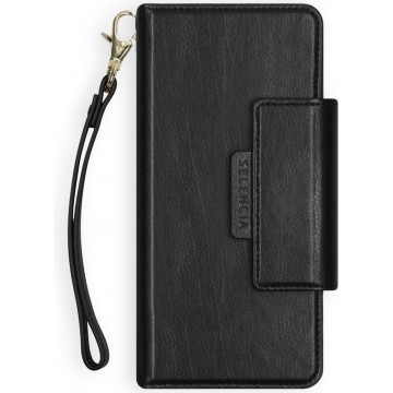 Selencia Surya 2-in-1 Uitneembare Vegan Lederen Bookcase Samsung Galaxy A41 - Zwart