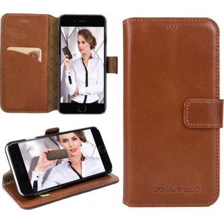 Bouletta - iPhone SE (2020) - Leder BookCase hoesje - Rustic Cognac