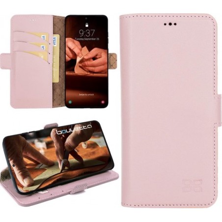 Bouletta - Samsung S20 hoesje - leder BookCase hoesje - Nude Pink