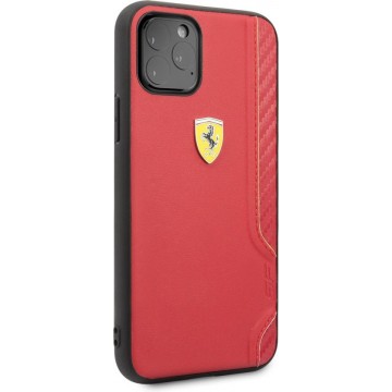 Ferrari  PU Rubber Soft Case voor iPhone 11 Pro - Rood