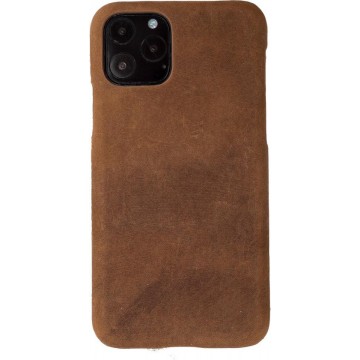 Hoesje iPhone 11 6.1'' Oblac® - Full-grain leer - Back Cover - Slim design - Antiek Bruin