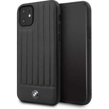 Apple iPhone 11 BMW Zwart Lederen Backcover hoesje BMHCN61POCBK - Hard Case