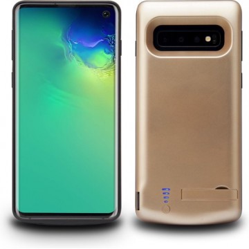 Lunso - Battery Power Case hoes - Samsung Galaxy S10 - 6000 mAh - Goud
