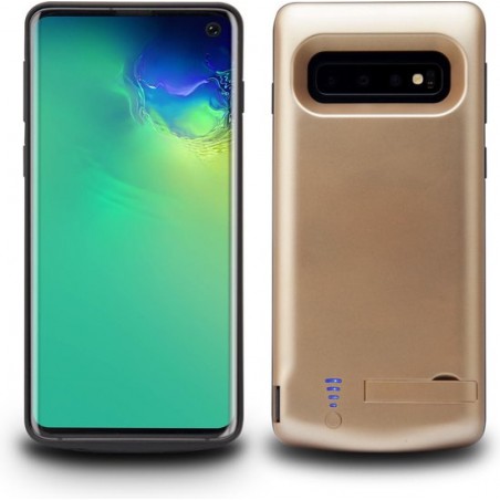 Lunso - Battery Power Case hoes - Samsung Galaxy S10 - 6000 mAh - Goud