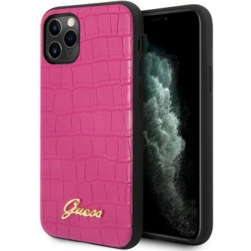Guess Crocodile Hard Case - Apple iPhone 11 Pro Max (6.5") - Roze