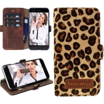 Bouletta leder iPhone 7 Plus - BookCase hoesje - Furry Leopard