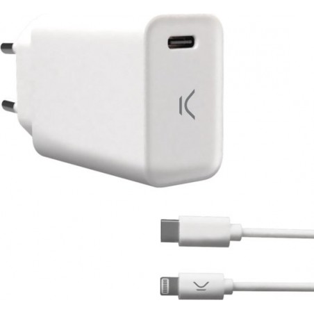 Ksix muurlader voor iphone met kabel  usb type C naar lightning