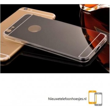 Nieuwetelefoonhoesjes.nl Apple Iphone 6Plus / 6SPlus Zwart gekleurd spiegel backcover hoesje