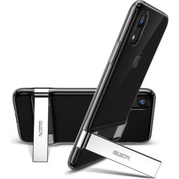 Let op type!! ESR Urbansoda Simplace Series PC + TPU Protective Case for iPhone XR  with Metal Holder (Transparent Black)