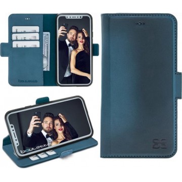 Bouletta Leather Apple iPhone Xs Wallet Case Midnight Blue