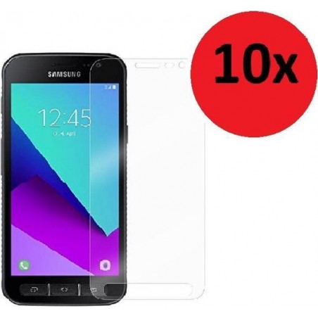 Samsung Galaxy Xcover 4 / 4s Screenprotector 10x Pearlycase Beschermglas Tempered Gehard Glas 2.5D 9H (10 stuks)