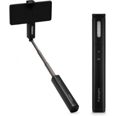 Spigen LED Bluetooth Selfie Stick - S550W - zwart