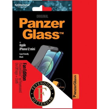 PanzerGlass Feyenoord Case Friendly Screenprotector voor de iPhone 12 Mini - Zwart