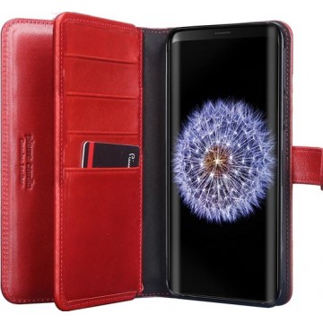 Pierre Cardin Leren Wallet Case Hoesje Samsung Galaxy S9 Plus - Rood