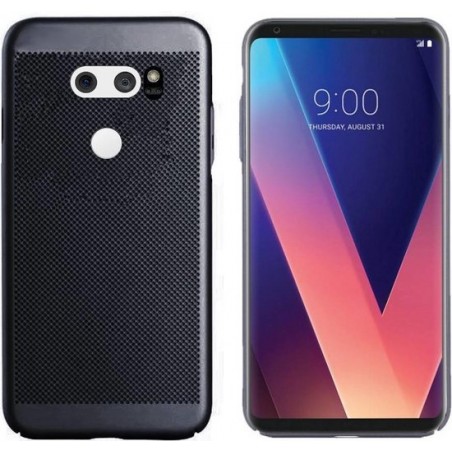 Hoesje Mesh Holes voor LG V30 Zwart