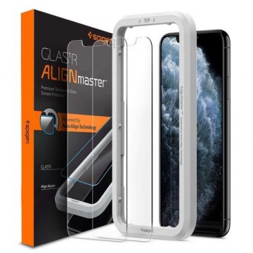 Spigen -  Apple iPhone 11 Glas tR AlignMaster Met Montage Frame 2-pack