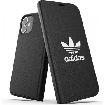 Adidas - iPhone 12 mini Hoesje - Trefoil Book Case Zwart