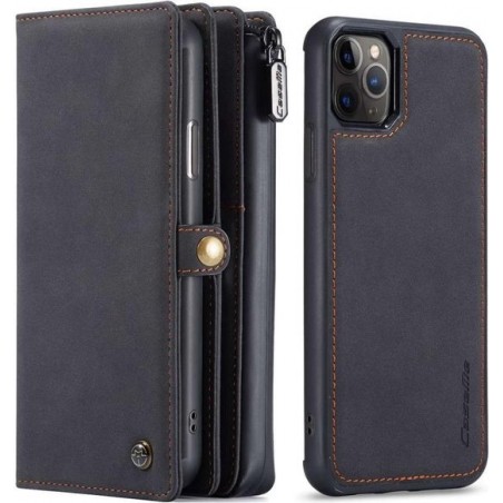 CaseMe Premium Wallet Case Hoesje iPhone 11 Pro Max - Zwart