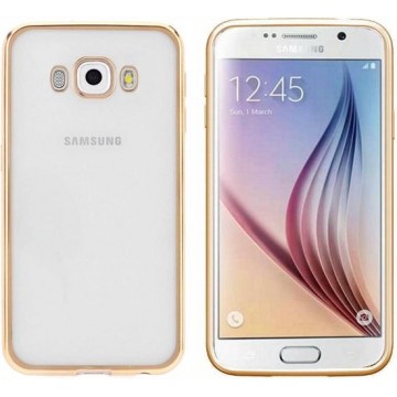 Backcover Clear Bumperlook voor Samsung J5 2016 Goud
