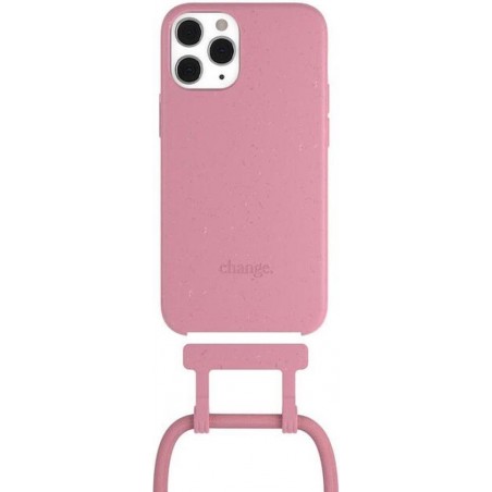Change Case 2 in 1 Bio case - met afneembaar en verstelbaar nekkoord - voor iPhone 12 / 12 Pro - Coral Pink