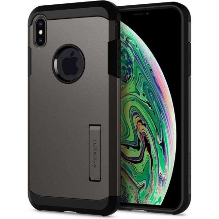 Hoesje Apple iPhone Xs Max - Spigen Tough Armor Case - Zilver