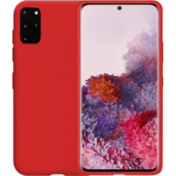 Samsung Galaxy S20 Plus Hoesje Siliconen Case Back Cover Hoes - Rood