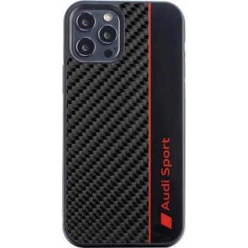 Audi R8 Carbon Backcover iPhone 12 Pro Max hoesje - Zwart