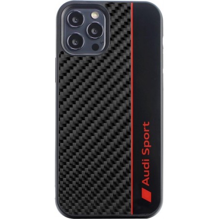 Audi R8 Carbon Backcover iPhone 12 Pro Max hoesje - Zwart