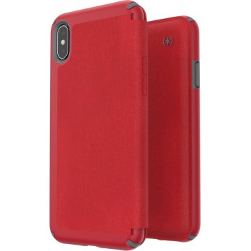 Speck Presidio Folio Apple iPhone XS Max Heathered Heartrate Red