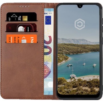 Casecentive Leren Wallet case - Portemonnee hoesje - Galaxy A50 bruin