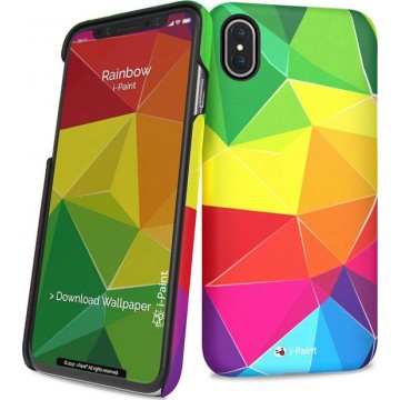 i-Paint cover rainbow - mix - voor iPhone X