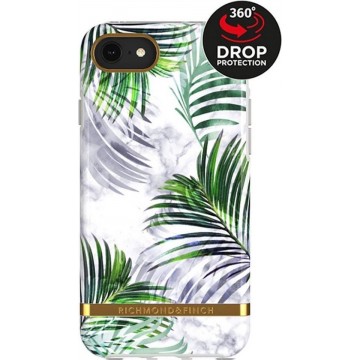 Richmond & Finch - iPhone 8 Hoesje - Freedom Series White Marble Tropics