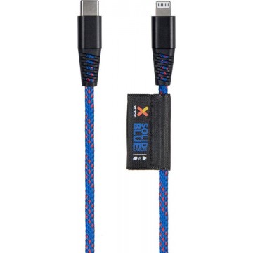 Xtorm Solid Blue USB-C Lightning Kabel, 1m