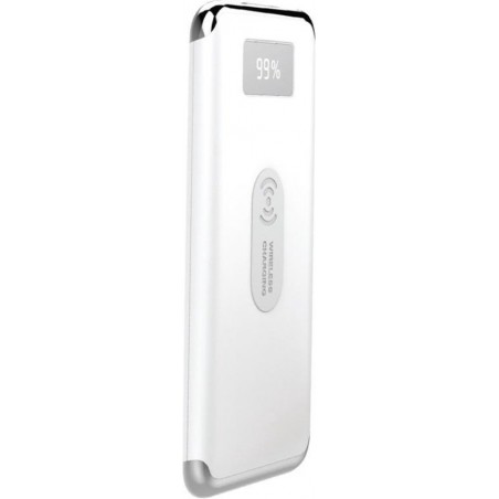 V-tac VT-3505 Powerbank met draadloze QI lader - 10.000 mAh - Wit