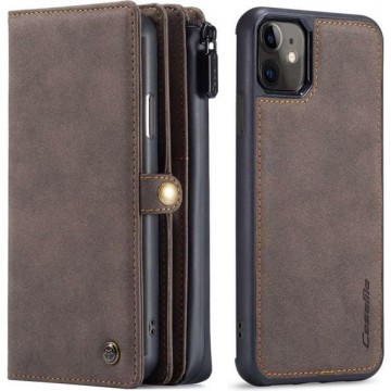 CaseMe Premium Wallet Case Hoesje iPhone 11 - Bruin