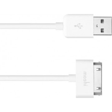 Moshi USB Cable for iPod/iPhone/iPad mobiele telefoonkabel Wit 0,85 m