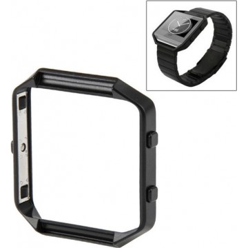 Let op type!! Voor Fitbit Blaze Watch RVS Frame houder Shell(Black)