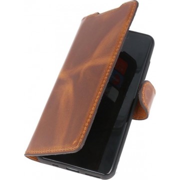 Wicked Narwal | MF Handmade Leer bookstyle / book case/ wallet case Hoesje voor Samsung Samsung Galaxy S20 Bruin